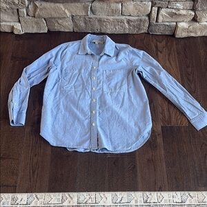 Loft Chambray Denim Button Down size small